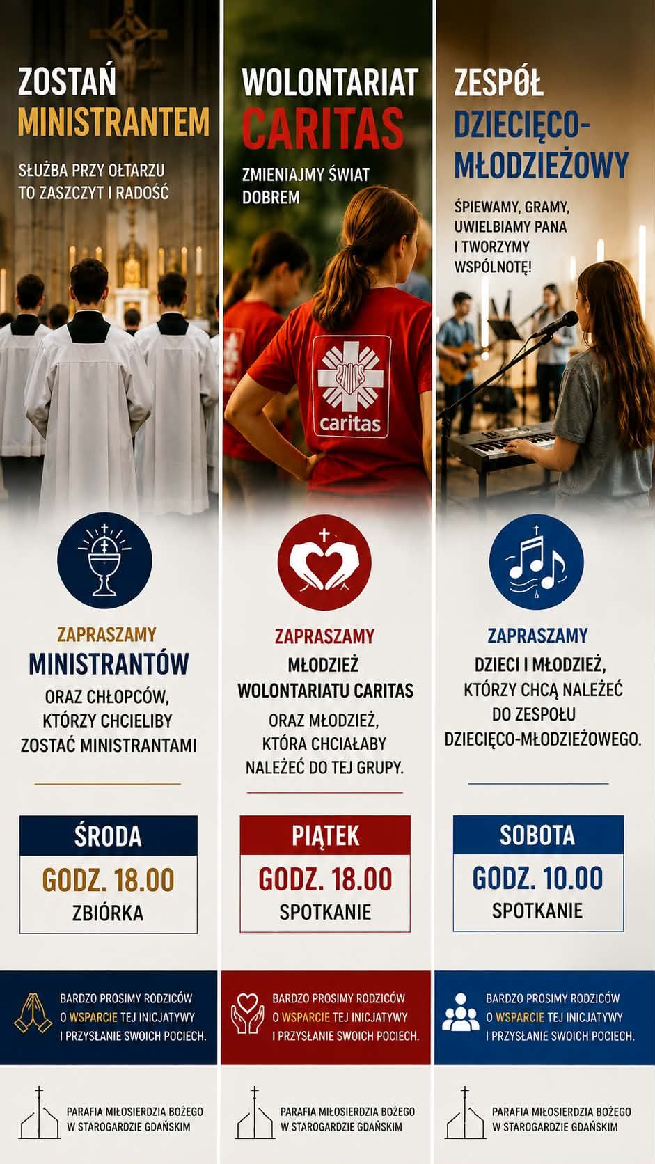 Dołącz do naszych wspólnot - Zapraszamy